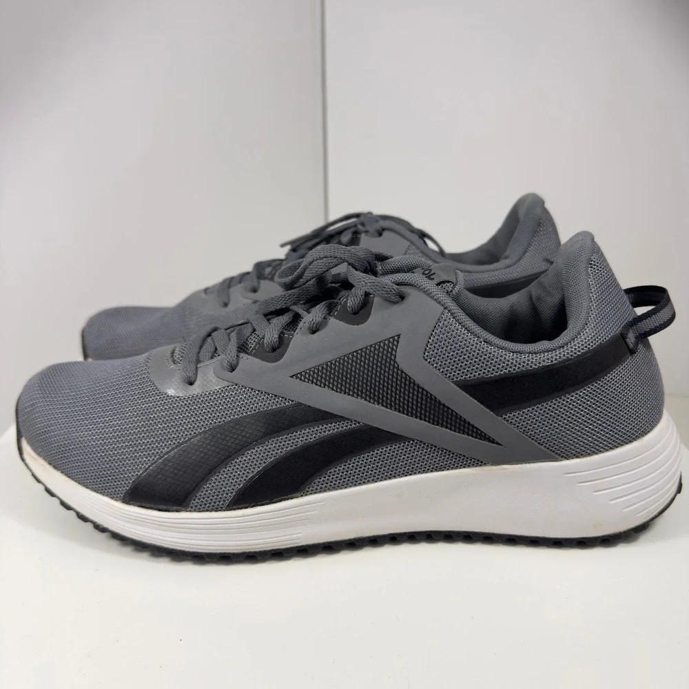 Reebok Lite Plus 3 Men Size 12 Gray White Running Shoes GY3962 Low Top Sneakers